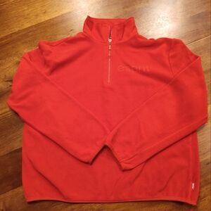 VTG Esprit Logo quarter zip polar fleece EUC - true red